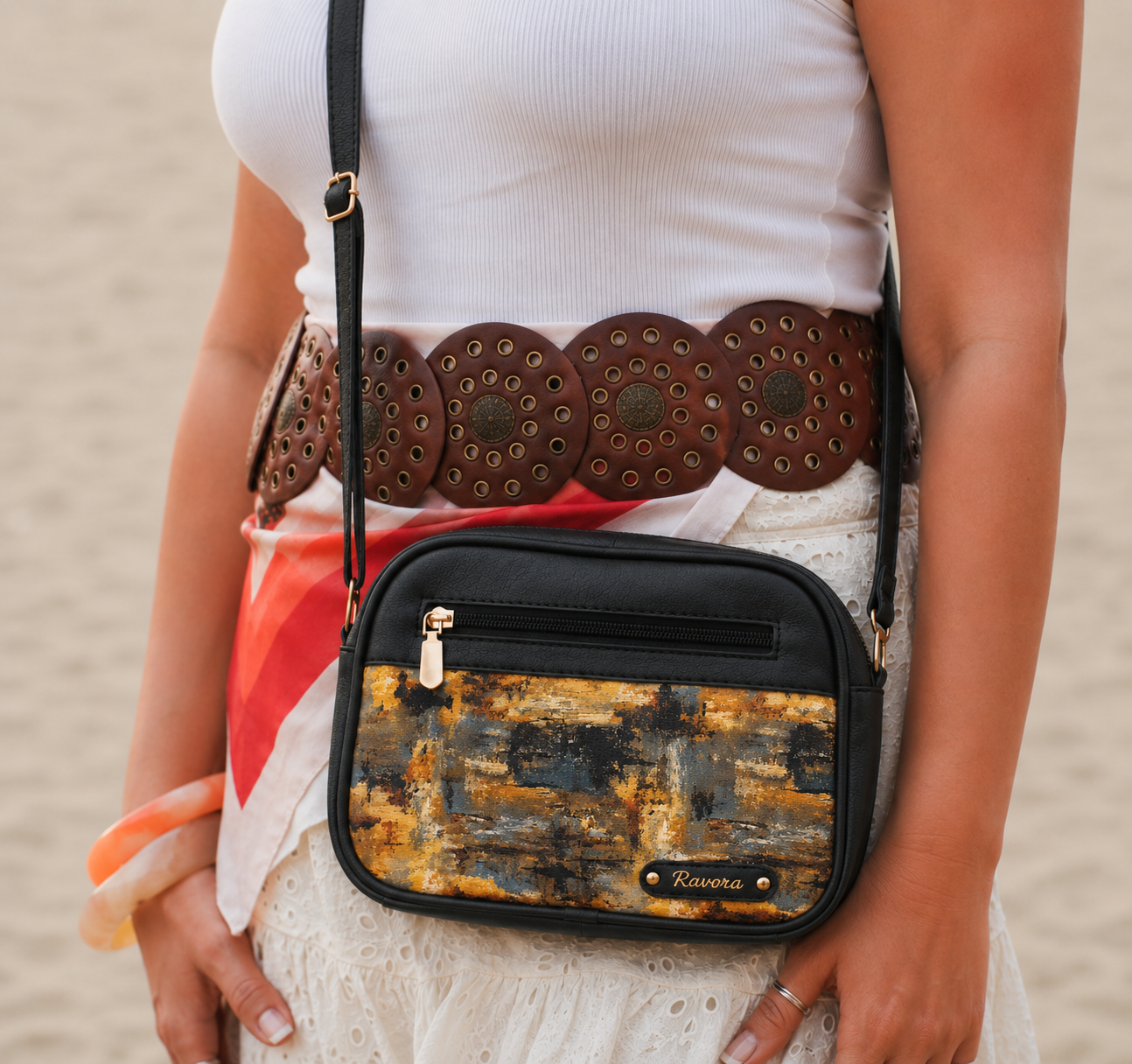 Ravora Golden twilight Crossbody Bag