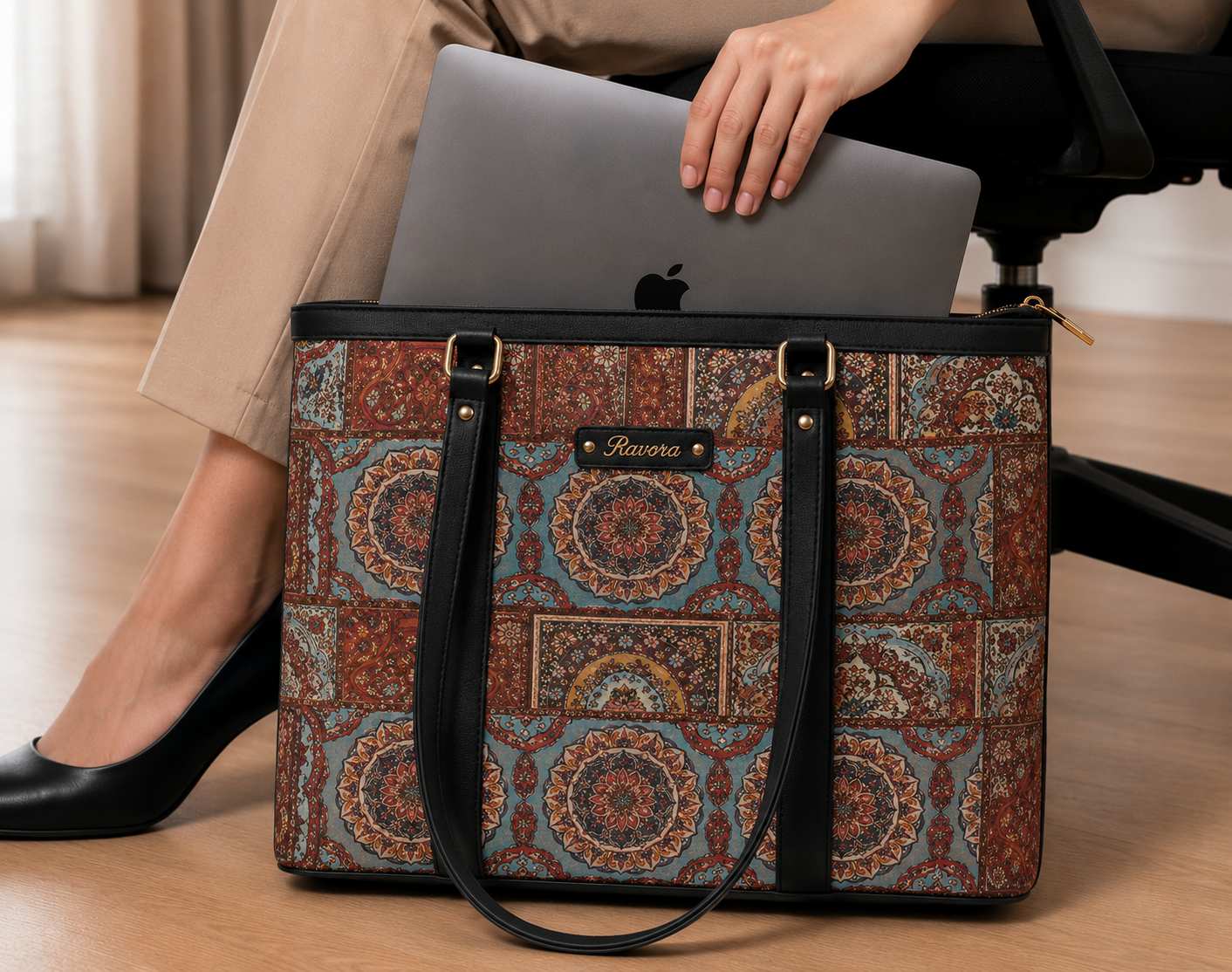 Ravora Blue Heritage Tote