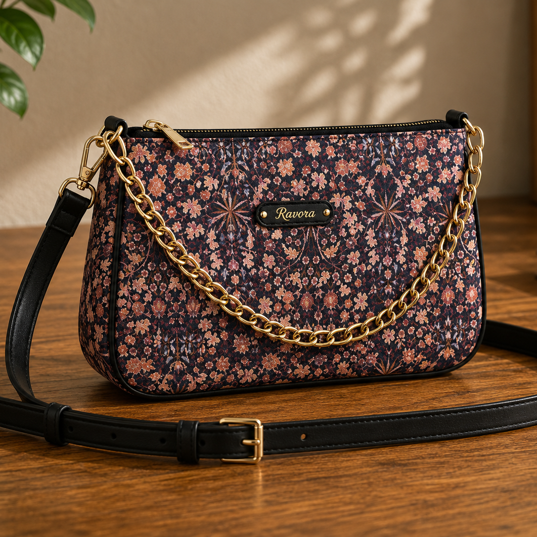 Ravora Vintage Flora Shoulder Bag