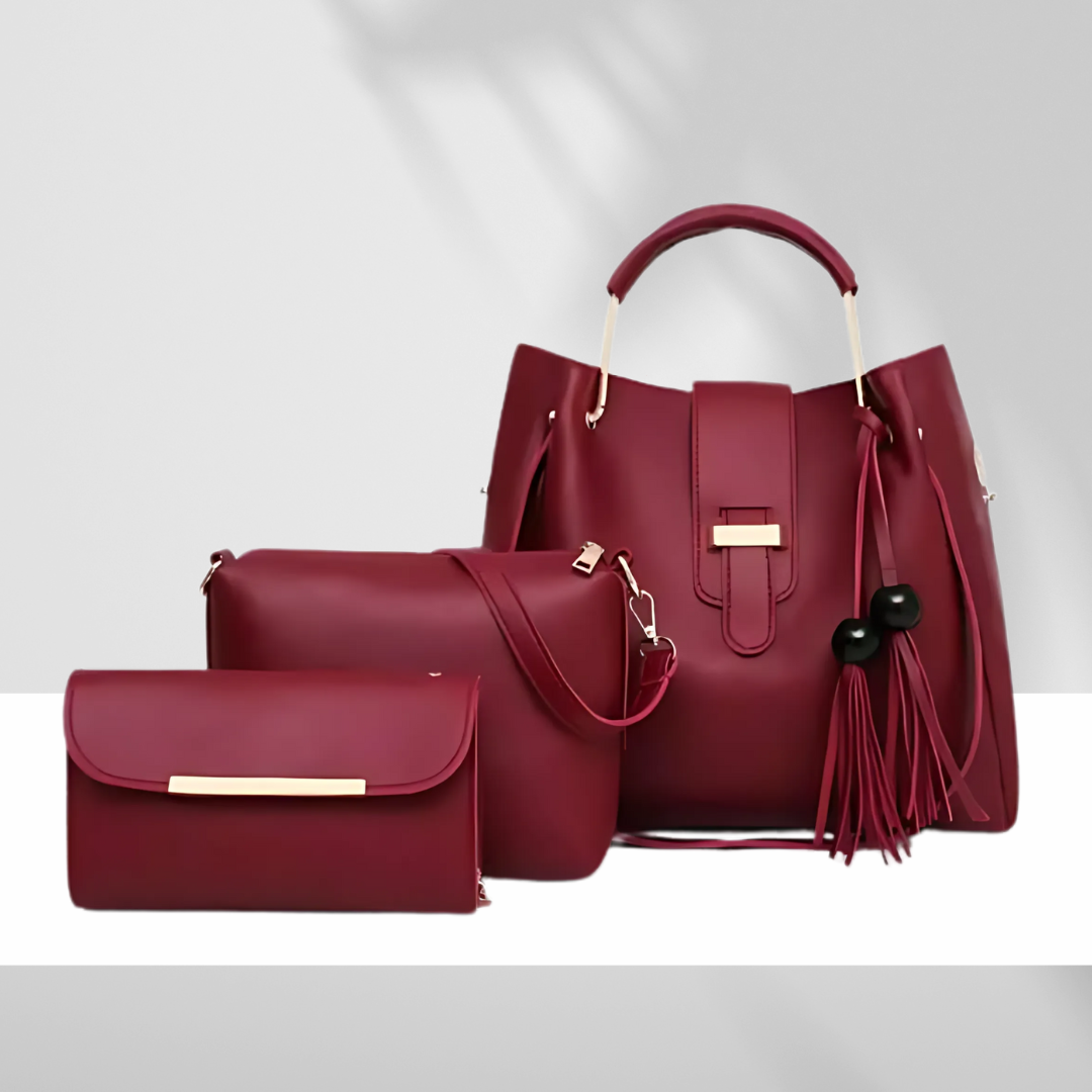 Alexa 3 Pcs Maroon – Ravora