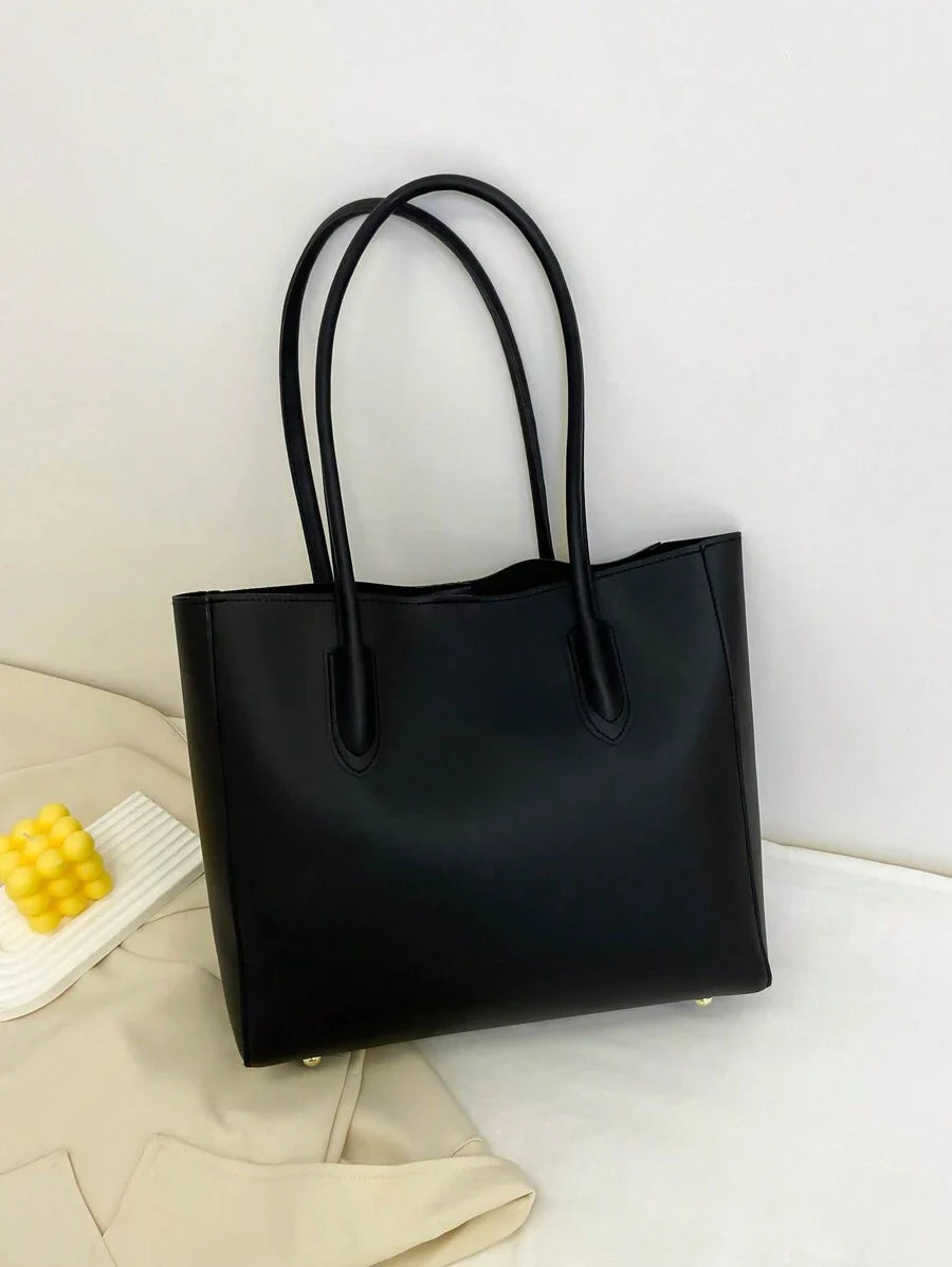 Carla Shoulder Tote Black