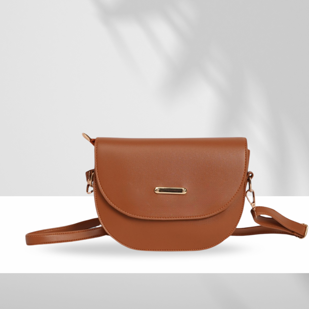 Chic brown dual strap bag