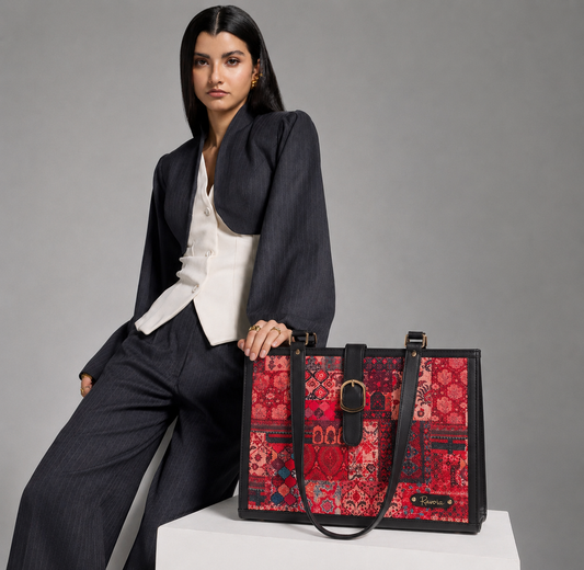Ravora Red Tapestry Executive Bag