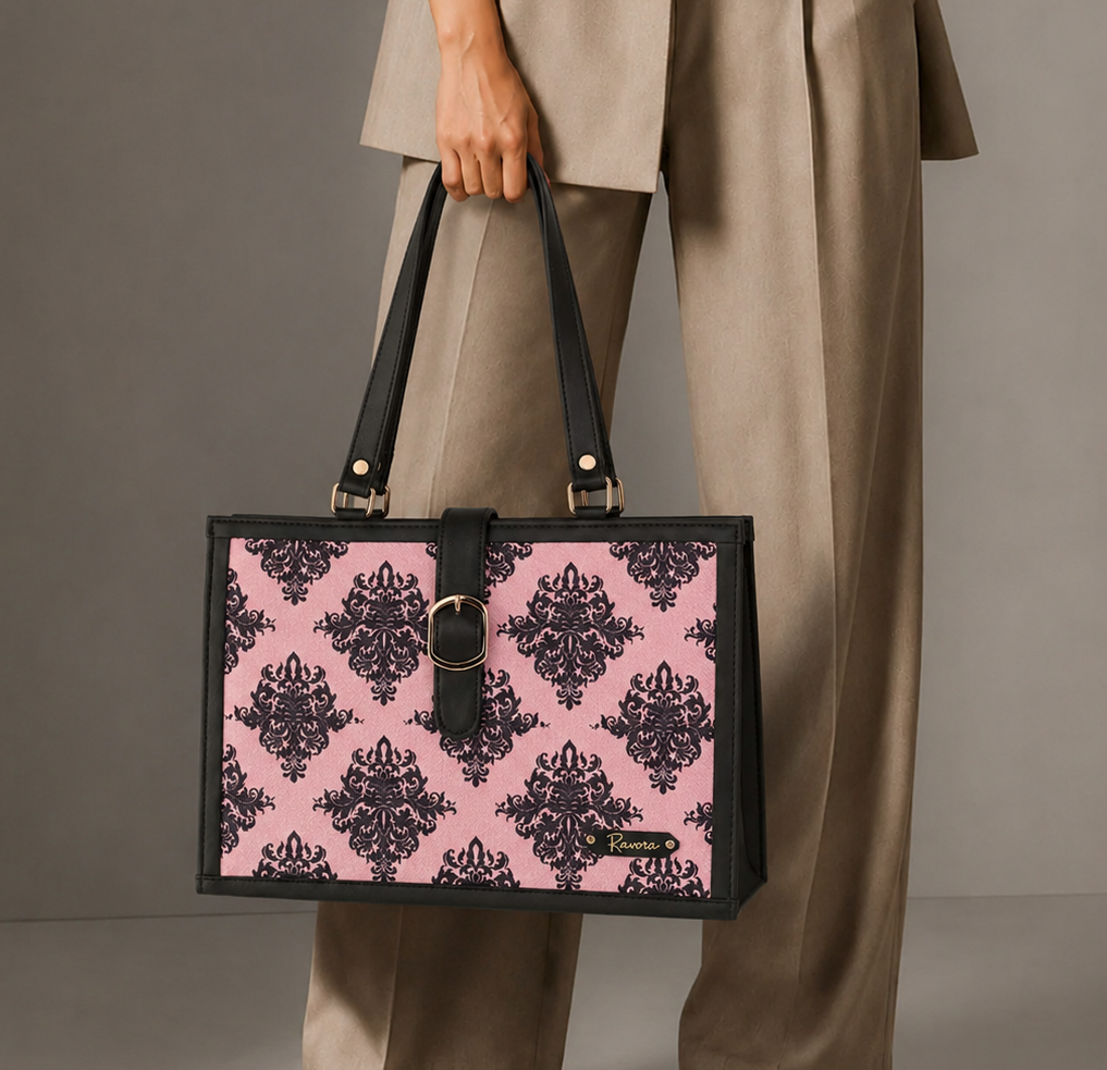 Ravora Pink Damask Executive Bag
