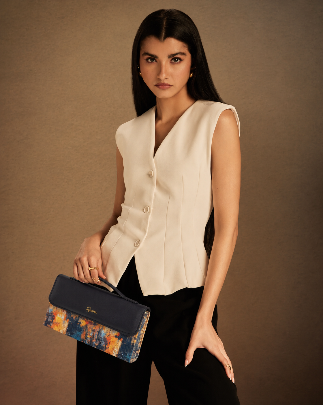 Ravora Golden Twilight Clutch