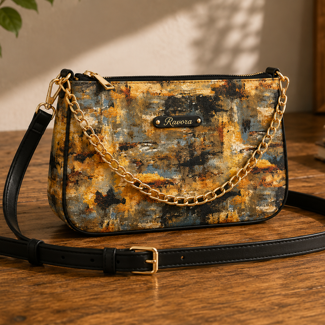 Ravora Golden Twilight Shoulder Bag