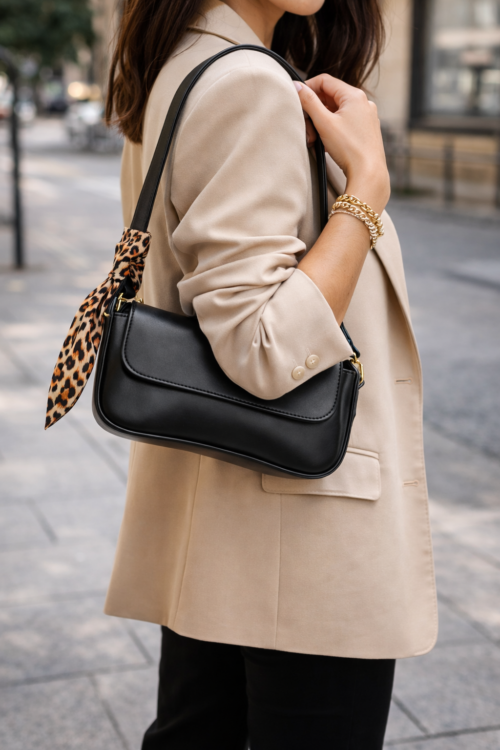 Ravora Muse Bag with Cheetah Tie