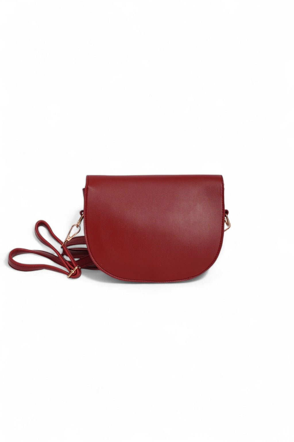Chic red dual strap bag