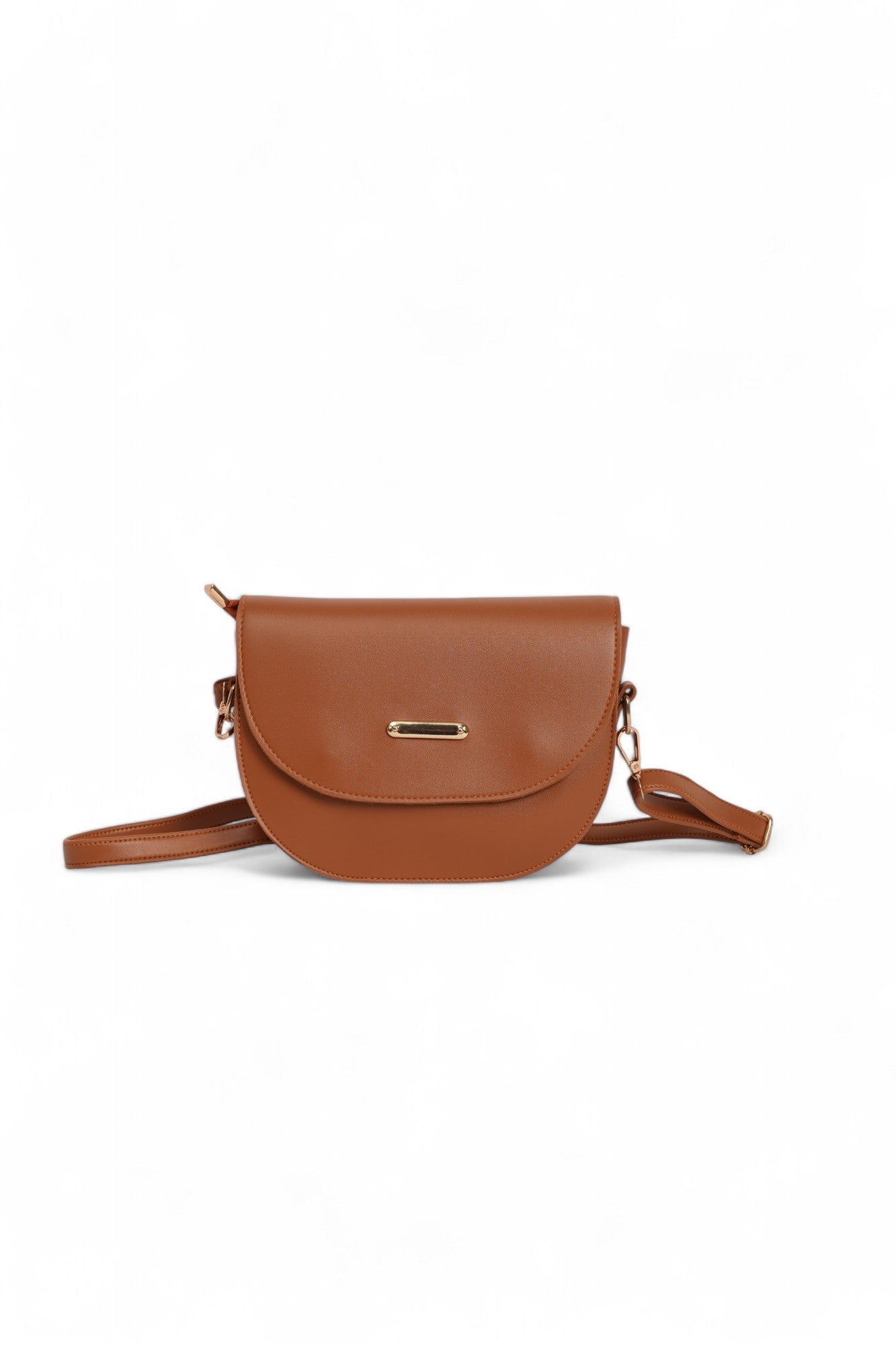 Chic brown dual strap bag