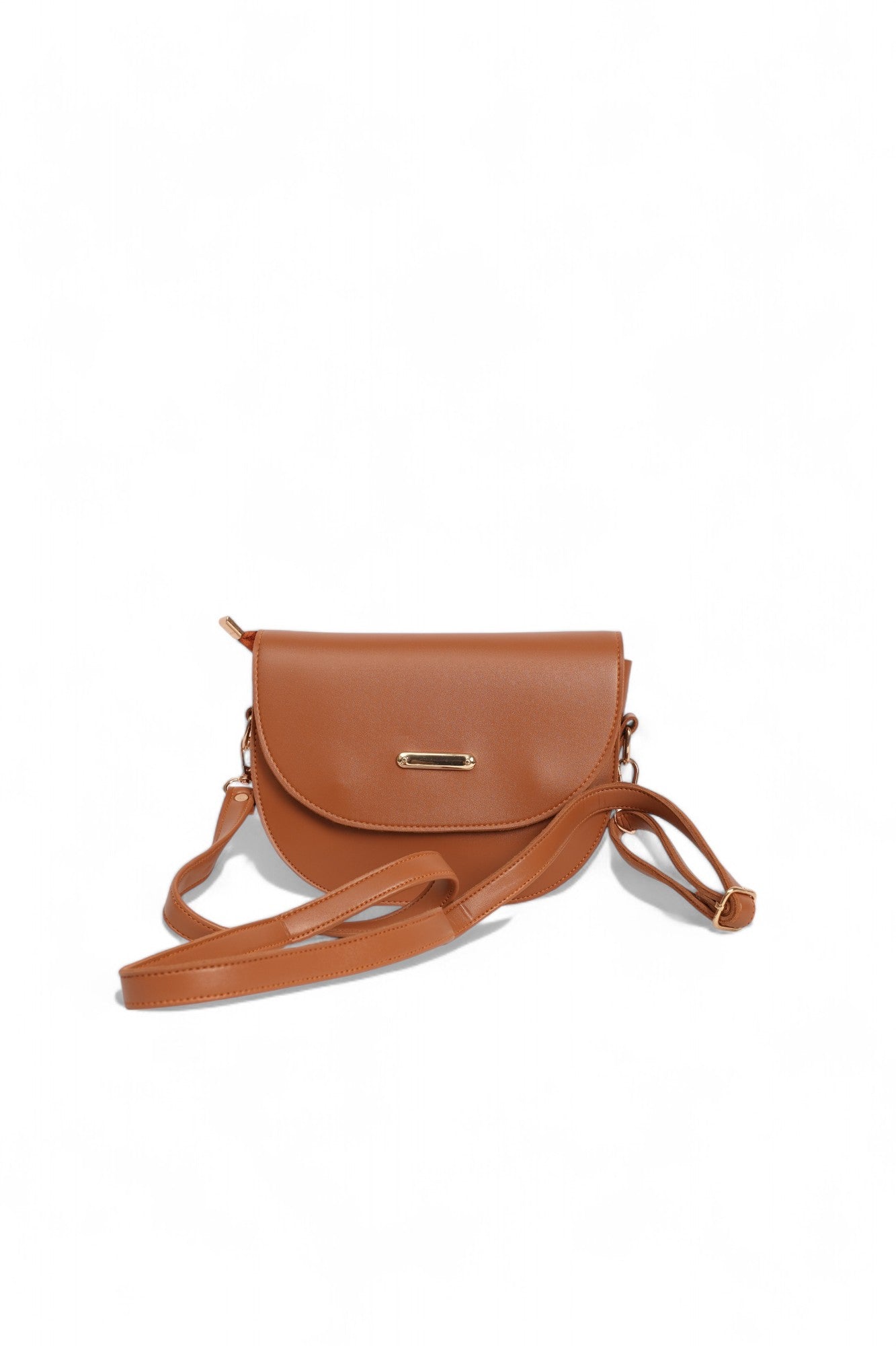 Chic brown dual strap bag