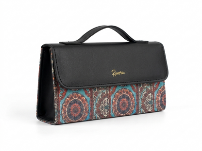 Ravora Blue Heritage Clutch