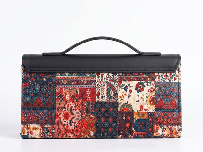Ravora Red Tapestry Clutch