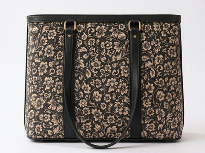 Ravora Black Bloom Tote