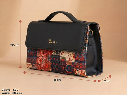 Ravora Red Tapestry Clutch