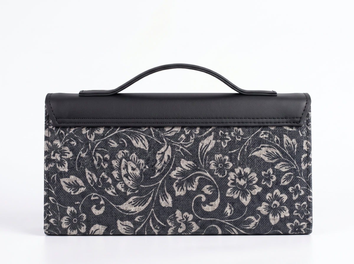 Ravora Black Bloom Clutch