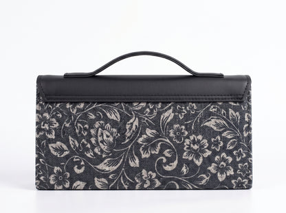 Ravora Black Bloom Clutch