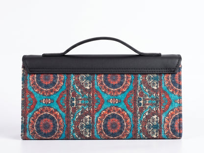 Ravora Blue Heritage Clutch