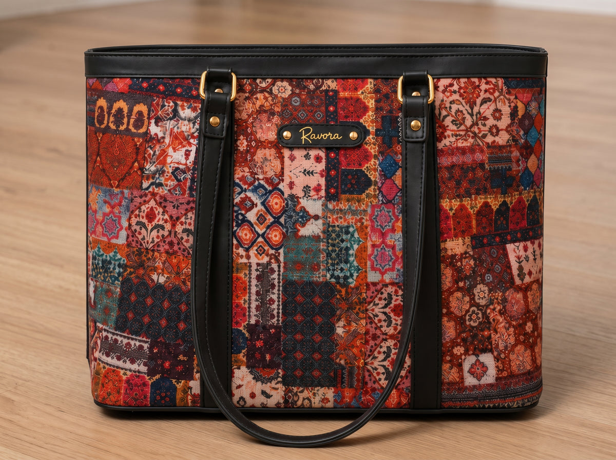 Ravora Red Tapestry Tote
