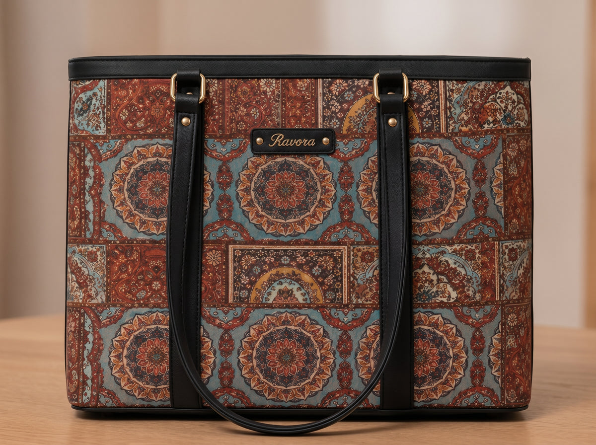 Ravora Blue Heritage Tote