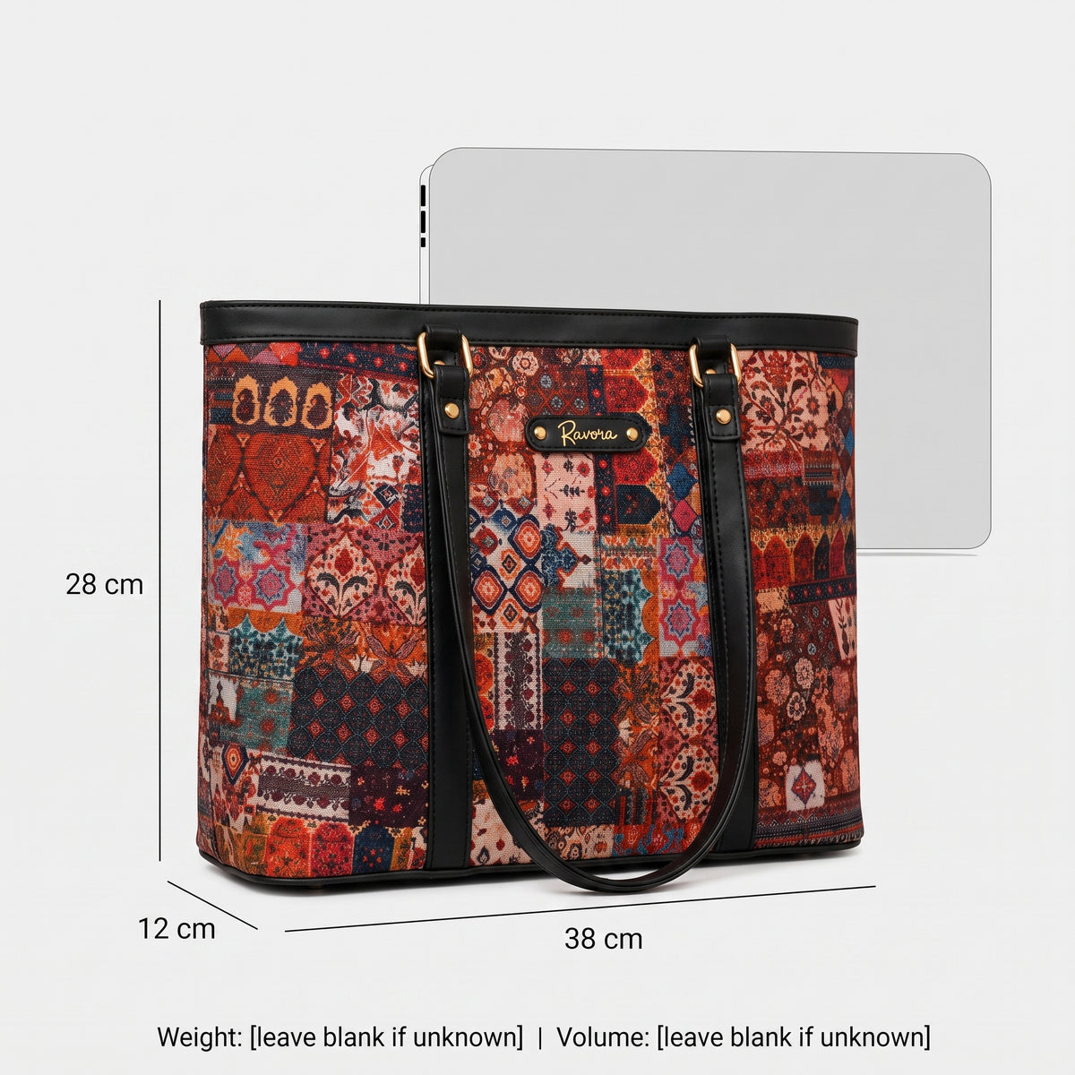Ravora Red Tapestry Tote