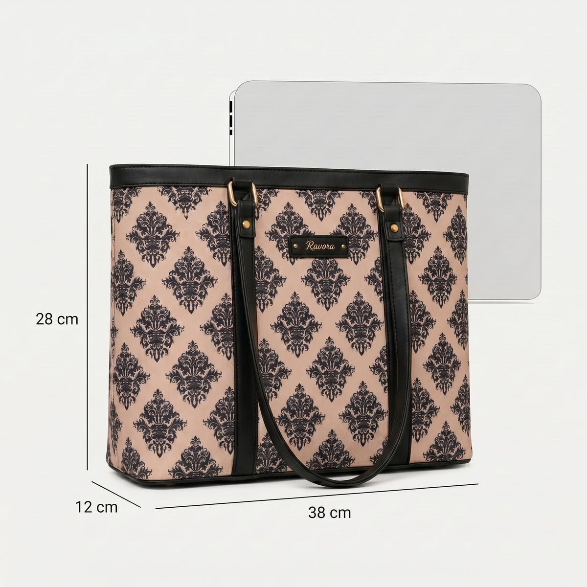 Ravora Pink Damask Tote