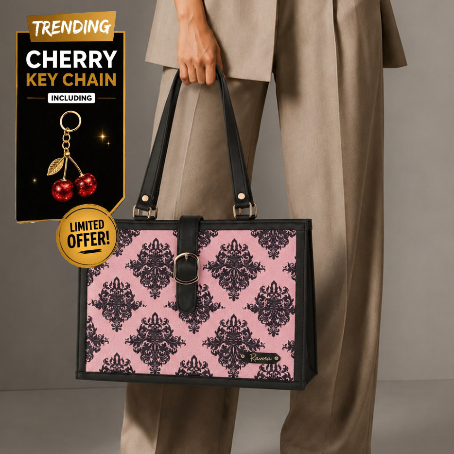 Ravora Pink Damask Executive Bag
