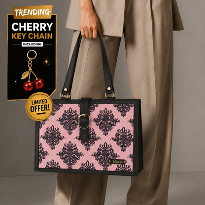 Ravora Pink Damask Executive Bag