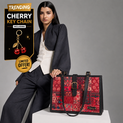 Ravora Red Tapestry Executive Bag