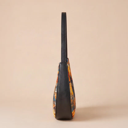Ravora Golden Twiling Crescent Shoulder Bag