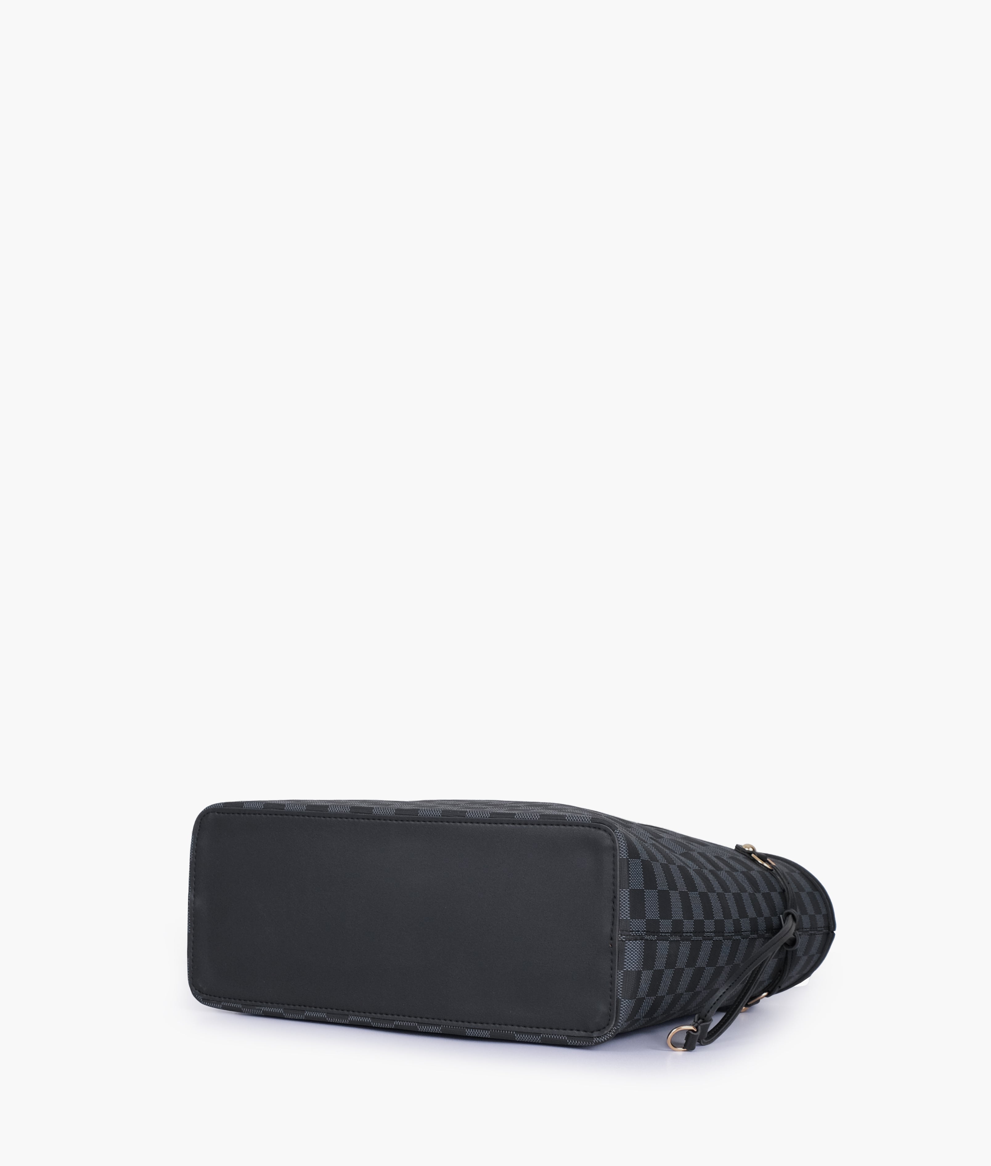 The Ravora Checkered Tote Black