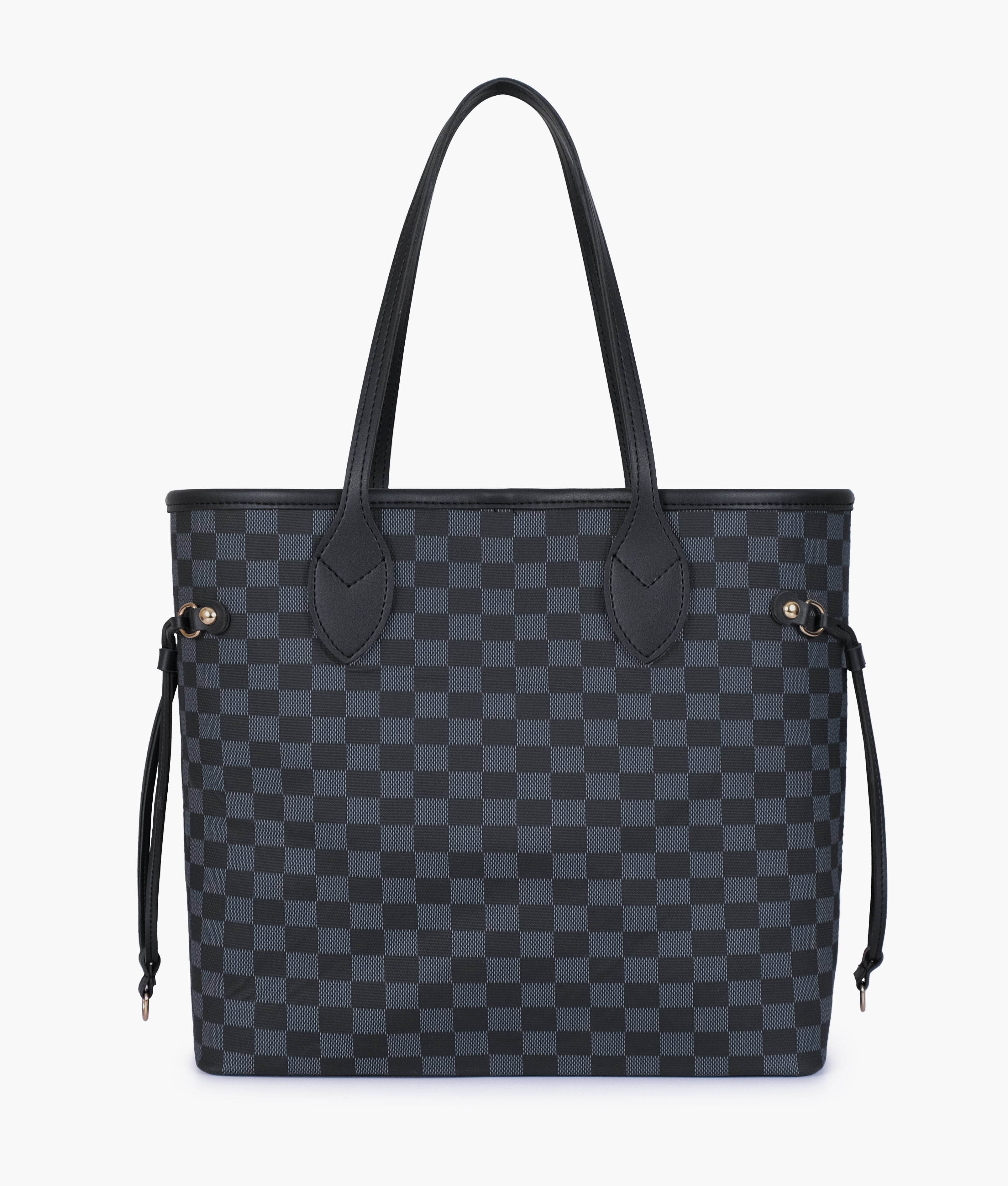 The Ravora Checkered Tote Black