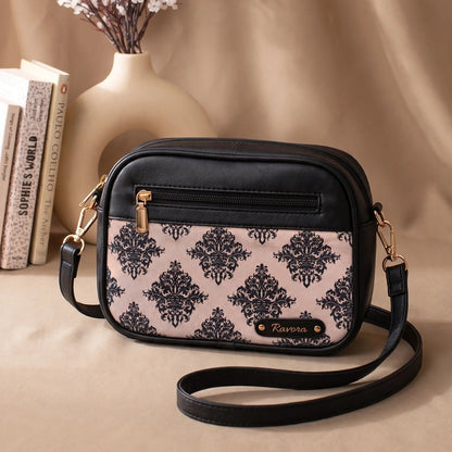 Ravora Pink Damask Crossbody Bag