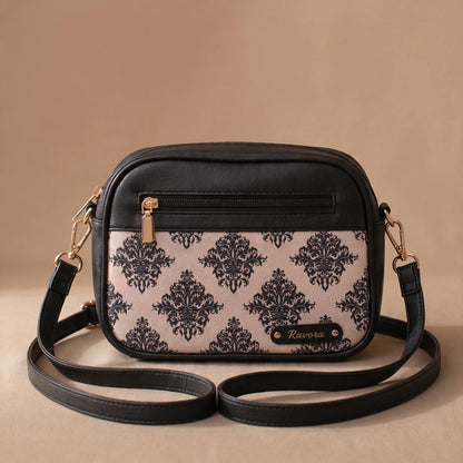 Ravora Pink Damask Crossbody Bag