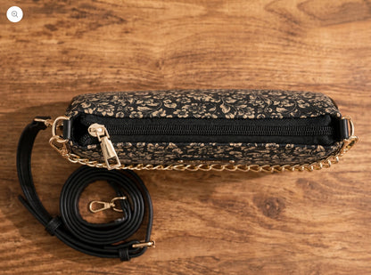 Ravora Black Bloom Shoulder Bag