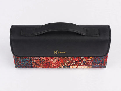 Ravora Red Tapestry Clutch