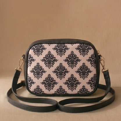 Ravora Pink Damask Crossbody Bag