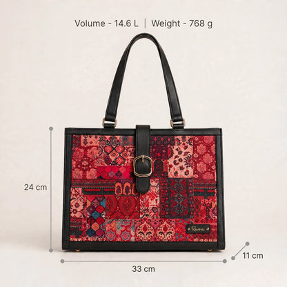 Ravora Red Tapestry Executive Bag