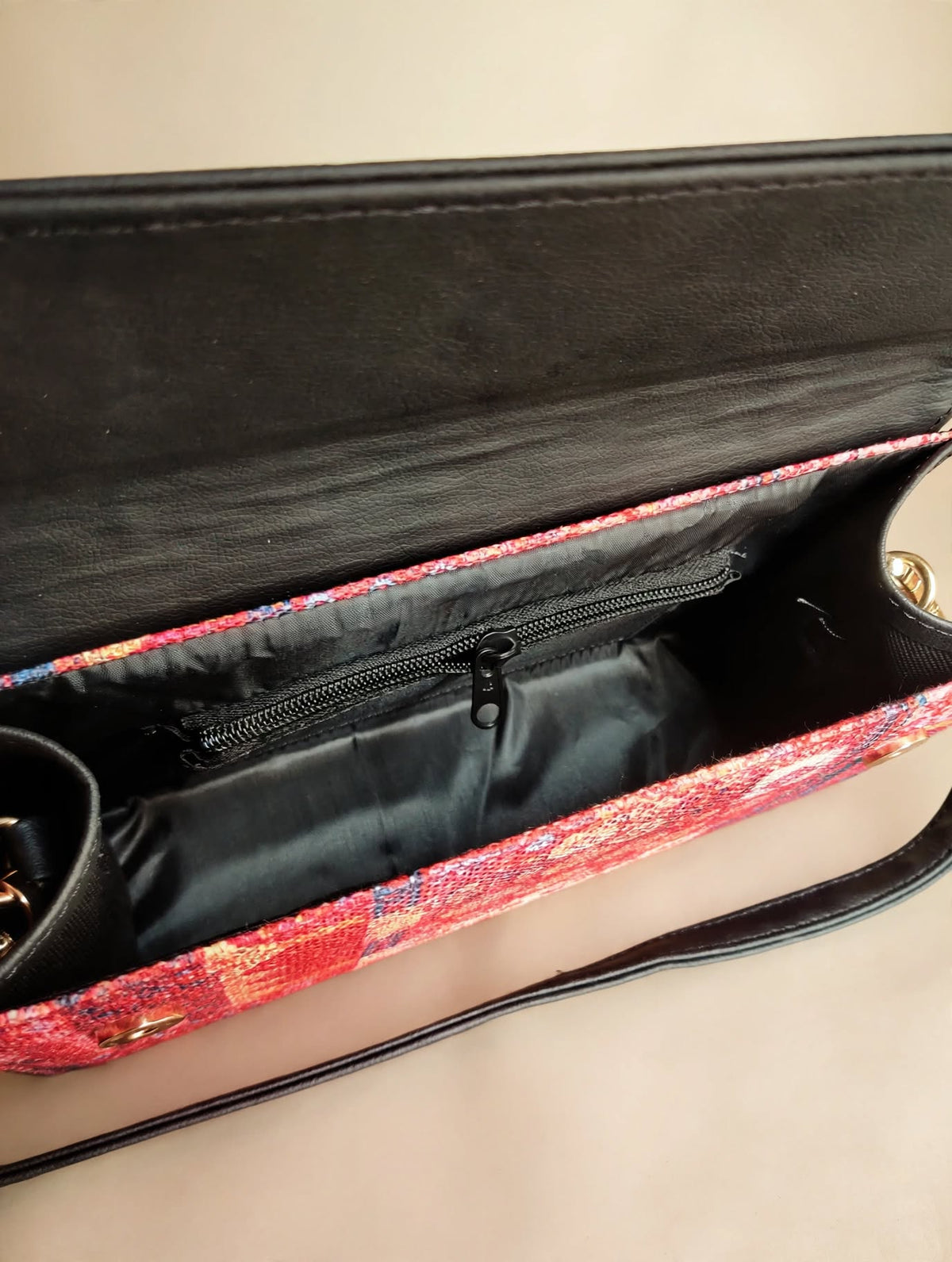 Ravora Red Tapestry Clutch