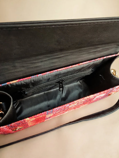 Ravora Red Tapestry Clutch