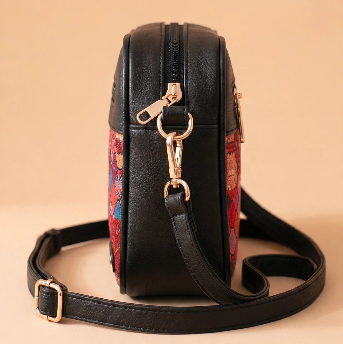 Ravora Red Tapestry Crossbody Bag