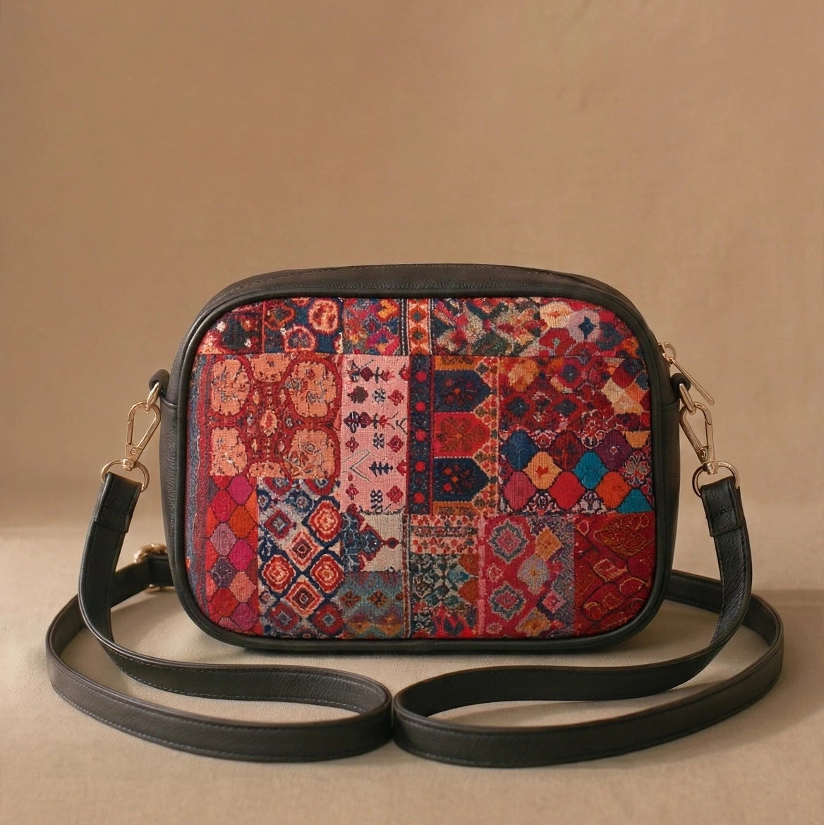 Ravora Red Tapestry Crossbody Bag